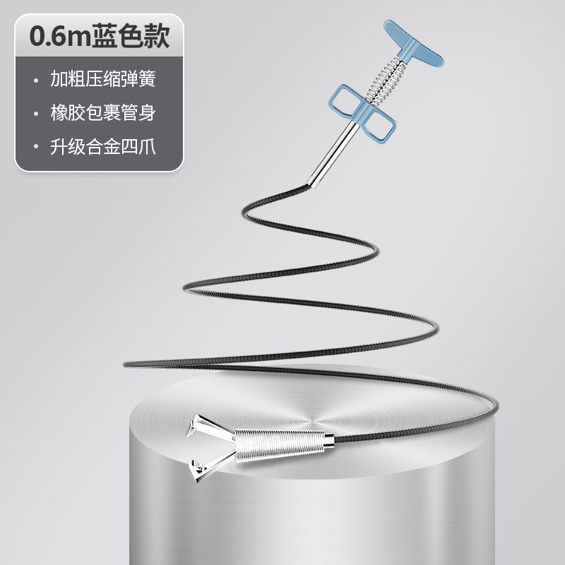 Sewer-opening artifact dredging kitchen pipe toilet blockage universal poke canal toilet dredger special tool