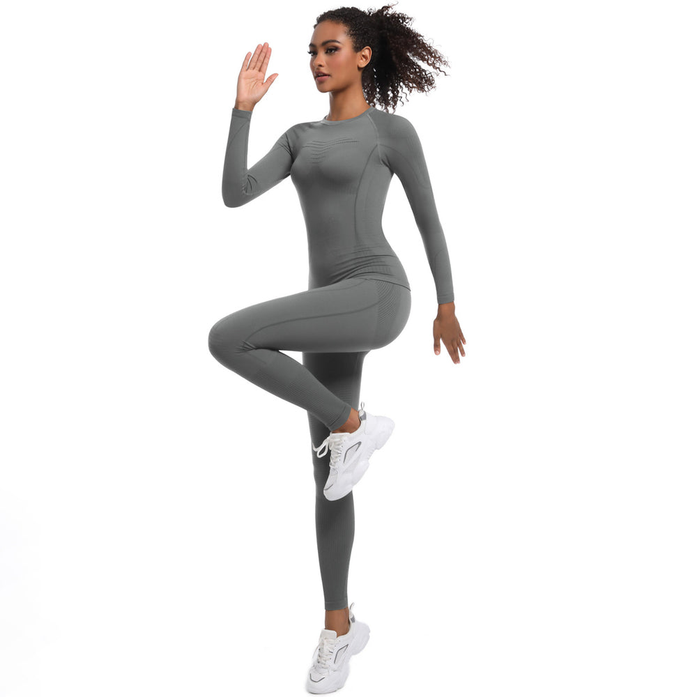 New seamless high-waisted shaping skirt and top set for women - perfect for cross-border e-commerce, skiing, running, cycling, and yoga