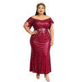 African, european, and american plus-size evening gowns for banquets, events, car shows, models, ceremonies, and hostesses - sequined, sexy, and slim-fitting dresses