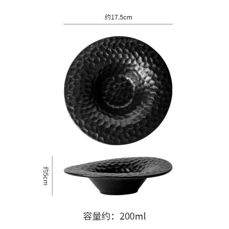 Rock pattern artistic conception cold dish plate creative classy sense hotel restaurant asymmetrical plate private dish ceramic tableware