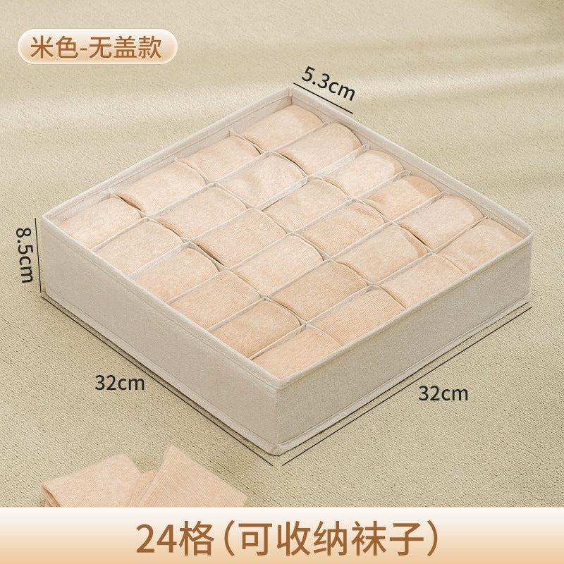 Socks storage box, underwear, underwear, bra, household box, dormitory drawer type fabric division, wardrobe finishing artifact