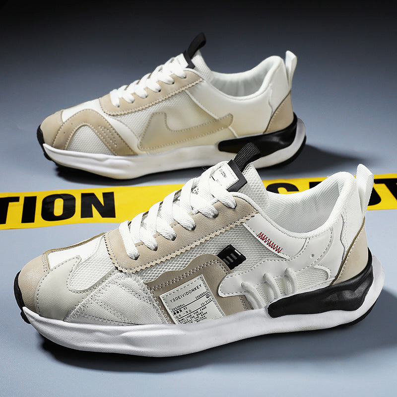 Men's spring breathable 2025 new mesh athletic casual running design niche travel dad shoes versatile trendy sneakers