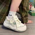Kids' soft-soled shoes:  spring new arrivals - girls' athletic sneakers for mid-to-large children, anti-slip, fashionable skate shoes, trendy style