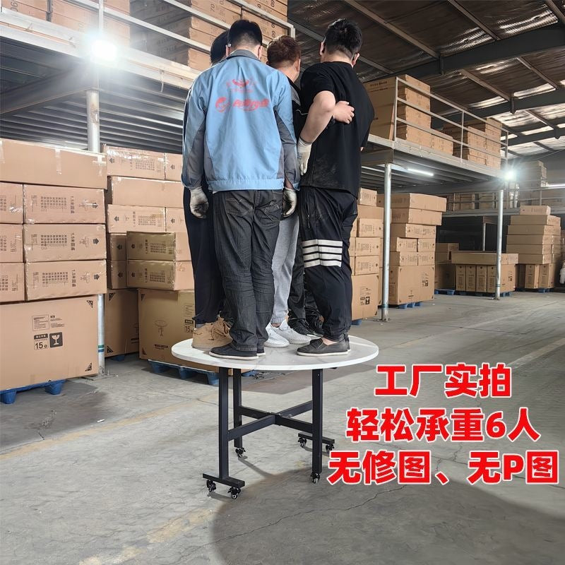 Foldable dining table - round, portable, and space-saving. perfect for home use. new foldable dining table for living rooms and dining areas