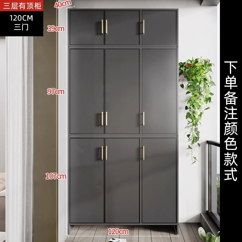 Space Aluminum Balcony Locker Sunscreen Wardrobe Large Capacity Cabinet Sundries Storage Cabinet Locker Shoe Cabinet Side Cabinet