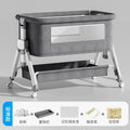 Aluminum alloy baby crib - portable, foldable, and convertible bassinet - multifunctional newborn bed - splice-together large bed