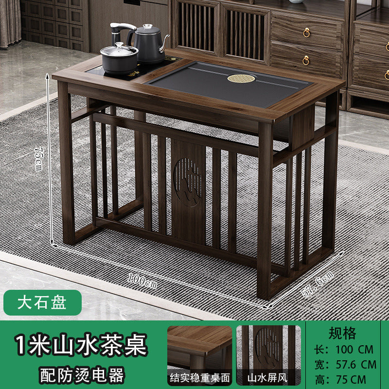 Balcony tea table and chair combination New Chinese-style office household small apartment Kung Fu tea table Boiling water integrated tea making table