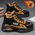 Men's winter new arrival: fleece-lined high-top casual sports boots - height increasing, non-slip, martin boots, thick-soled, wear-resistant work boots for hiking