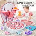 Musical hippo magnetic electric fishing game - educational balance toy for early childhood development, brain training, and math skills - perfect for boys and girls