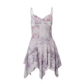 European and american women's clothing  summer new bohemian beach vacation irregular hem camisole dress