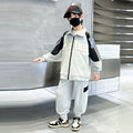Boys' spring/autumn outfit set -  new kids' hoodie, stylish two-piece tracksuit for older boys, trendy and cool clothing