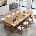 Office casual negotiation table living room table workbench solid wood large table rectangular bar table office table and chair combination