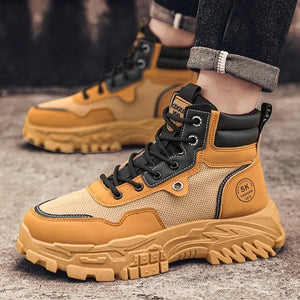 Men's spring 2026 new arrivals: trendy and versatile men's boots - workwear style, slip-resistant, wear-resistant, chunky sole, martin boots for men