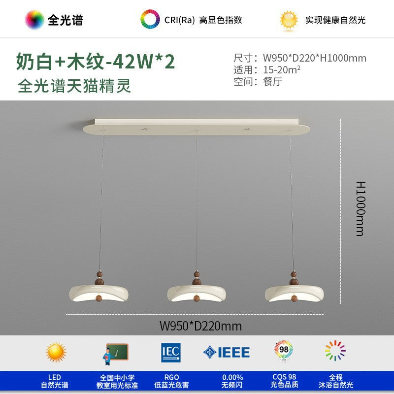 Full Spectrum Restaurant Chandelier Dining Room Bar Eye Protection Medieval French Cream Wind Flying Saucer Light Dining Table Light Zhongshan Lighting