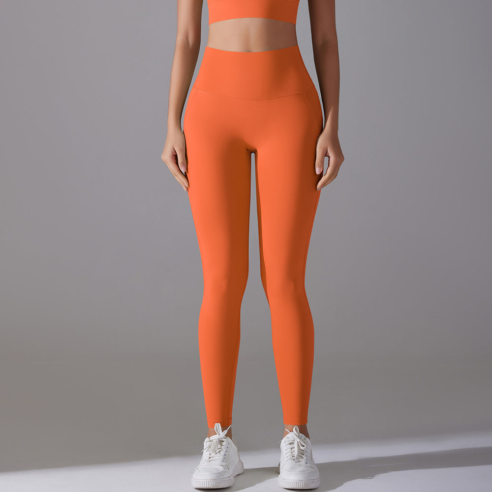 New arrival free underwear without embarrassing lines high waist tight nude nine-point pants sports running fitness high elastic yoga pants