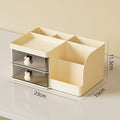 Cream style pen holder storage box office with drawer dormitory table desk drawer cute stationery desktop storage rack