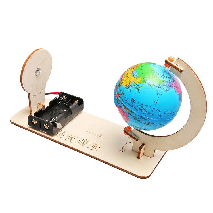 Science and technology small production day and night alternating model DIY primary and secondary school physics steam science experiment material package small invention