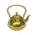 Thickened stainless steel wood grain handle teapot water kettle food grade commercial classic stainless steel teapot cross-border