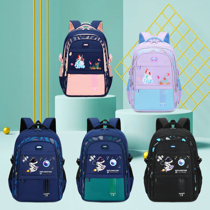 e-commerce hot-selling children's school backpack, lightweight and large-capacity, suitable for grades 1-6, wholesale available