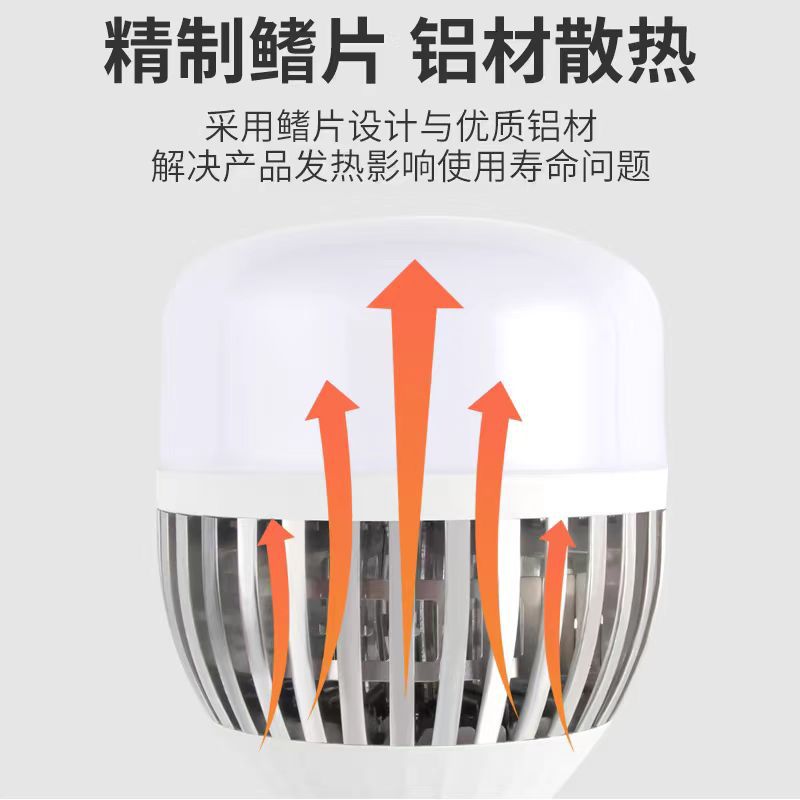LED energy-saving light bulb high-brightness high-power light bulb E27 screw household factory workshop warehouse stall lighting
