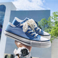 Classic 1970s low-top canvas shoes - unisex retro oiled veneer shoes - korean style student canvas sneakers for men and women
