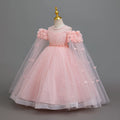 Exportin stockgirl dress petals wedding dress princess dress girl flower girl piano performance dress girl dress