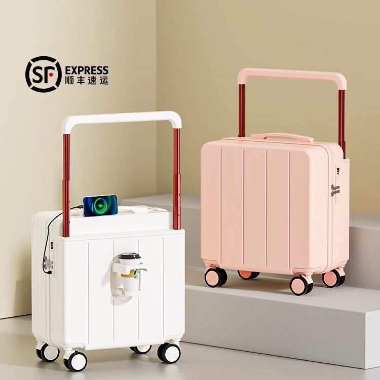 Luggage Wide tie rod Multifunctional password box New 20-inch boarding case Student travel password box Large capacity box