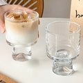 Luxury glassware: elegant stemmed glasses for home, juice, coffee, trendy restaurant drinks & desserts