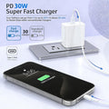 New national standard pd30w fast charging adapter, compatible with apple iphone 15-17 pro max, fast charging charger set