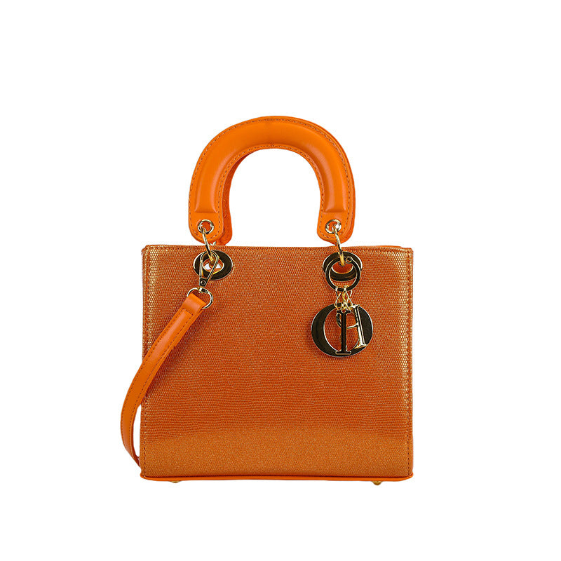 Export quality satchel bag for women 2025 spring cross-border new arrival glossy diana bag fashion shoulder crossbody bag