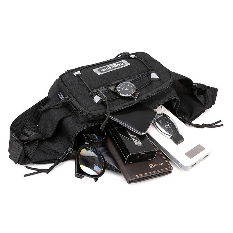 New trendy men's and women's oblique straddle chest bag night reflective large-capacity backpack outdoor sports fanny pack travel bag