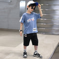 Boys' summer outfit set:  new summer collection - lightweight, sporty, cool & trendy styles for mid-to-large boys
