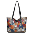 New fashionable textured patchwork shoulder bag, large capacity tote bag, versatile handbag, mom bag, commuter bag, women's bag