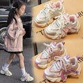 Girls' sneakers -  spring/autumn new collection - kids' shoes, girls' casual shoes, soft sole, bestselling breathable chunky sneakers