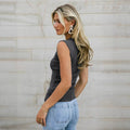 fashionnew arrival women's silm sleeveless round neck knitting ribbed pure colortopsfashionsexy hot girl vest