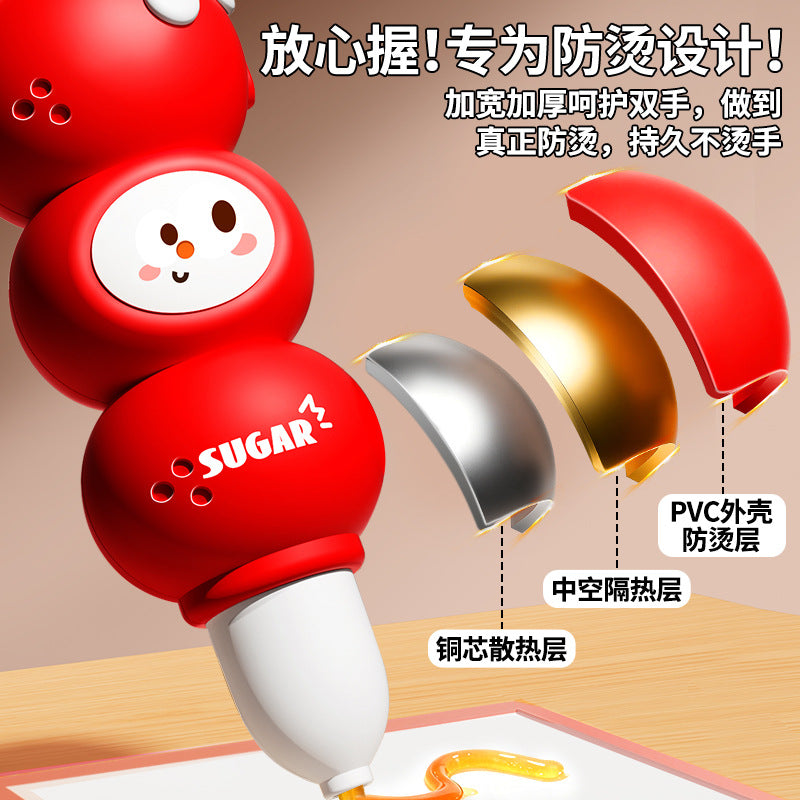 Kids' sugar painting pen 3d printing pen maltose drawing stick set - intangible cultural heritage handmade diy girl's toy birthday gift