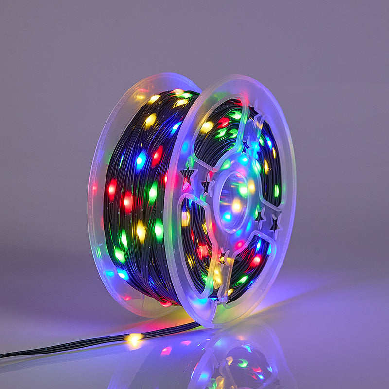 Leather coil disk ambient light string outdoor courtyard indoor room decoration lighting decorative light string LED luminous lights