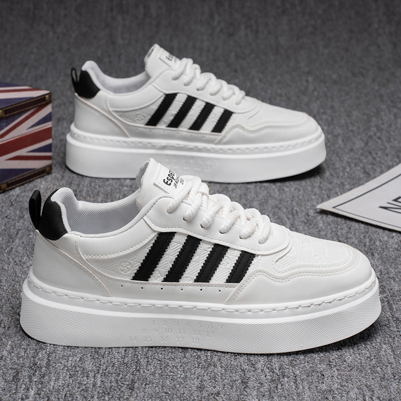Men's shoes 2026 new spring breathable casual skate shoes versatile thick-soled sneakers men's athletic student white trendy shoes