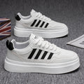 Men's shoes 2026 new spring breathable casual skate shoes versatile thick-soled sneakers men's athletic student white trendy shoes