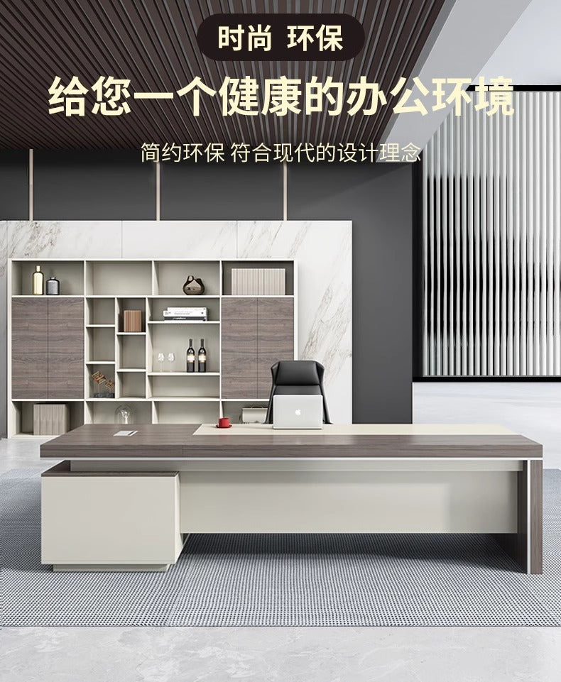 Boss desk manager desk supervisor desk chair combination minimalist modern office furniture single person office desk 1.4*