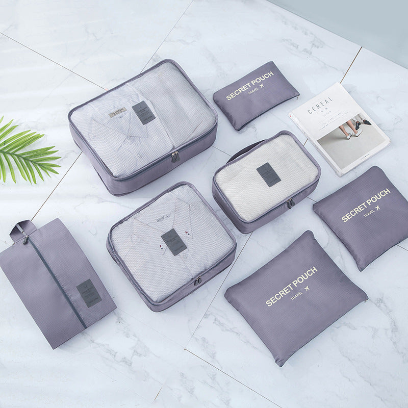 six-piece set, seven-piece storage bag, travel goods classification storage bag, business trip multi-functional clothing finishing set