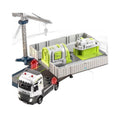 children's alloy container truck space rail car crane large truck car engineering vehicle toy set