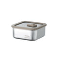 304 stainless steel food-grade small lunch box - weight loss brown rice portion control container with glass lid, airtight sealing, and refrigerator storage