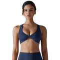 European and american nude feel yoga wear women's tight-fitting quick-dry sports bra sexy cutout backless running fitness push-up bra