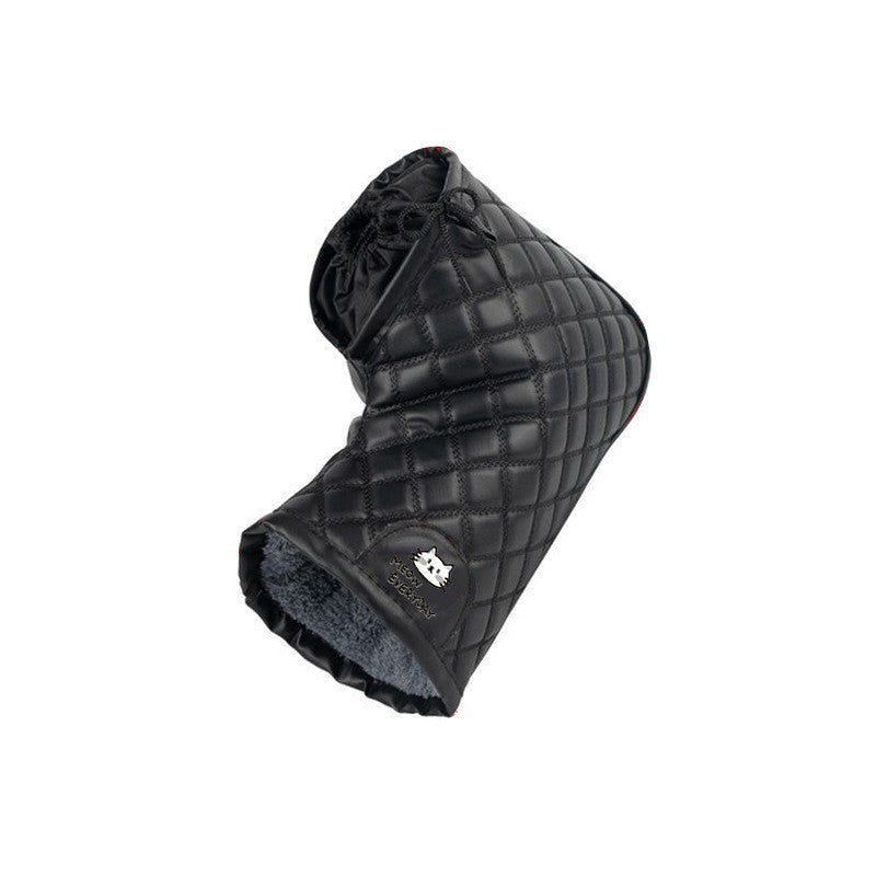 Electric vehicle winter windproof motorcycle battery car cotton handlebar covers waterproof thickened fleece windproof cold-proof warm protective gloves