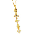 [titanium steel] cross-border popular copper micro-embedded tassel necklace for women 18k gold high-end accessible luxury fashion clavicle chain jewelry