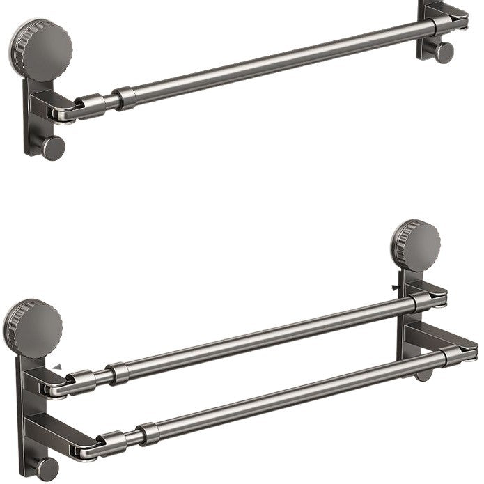 Telescopic towel bar suction cup punch-free bathroom bathroom toilet wall-mounted slippers clothes drying storage rack