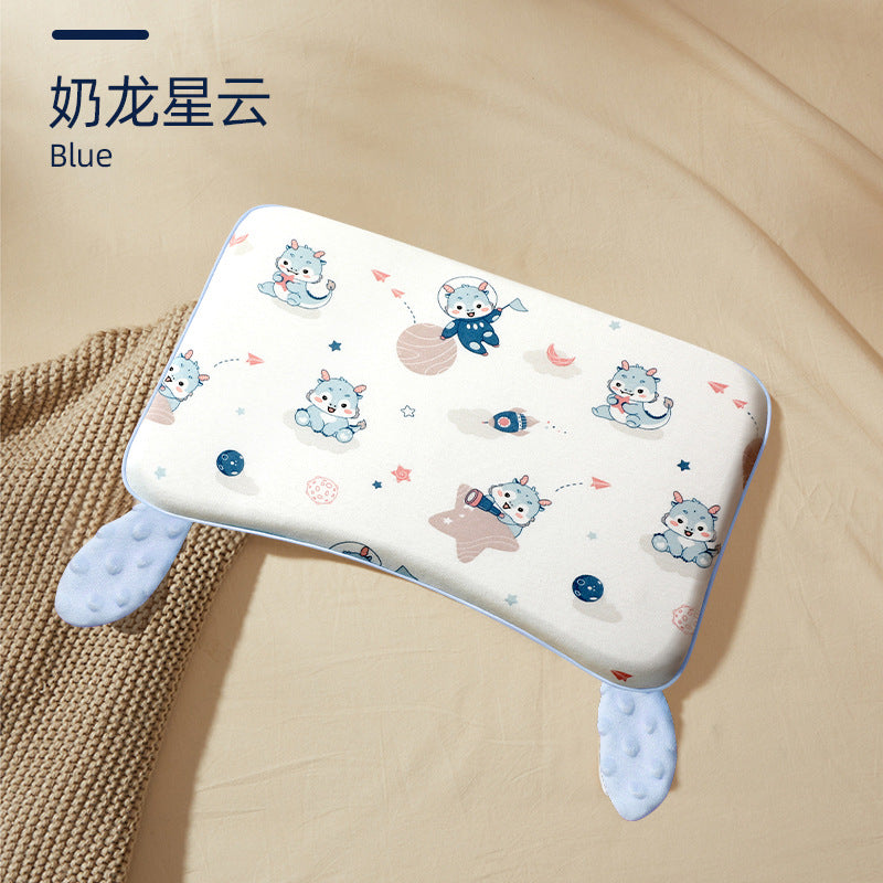 Baby pillow for 4+ months to 1-3 years old infants and toddlers - soothing, sweat-absorbent, breathable, antibacterial cotton pillow for side sleepers