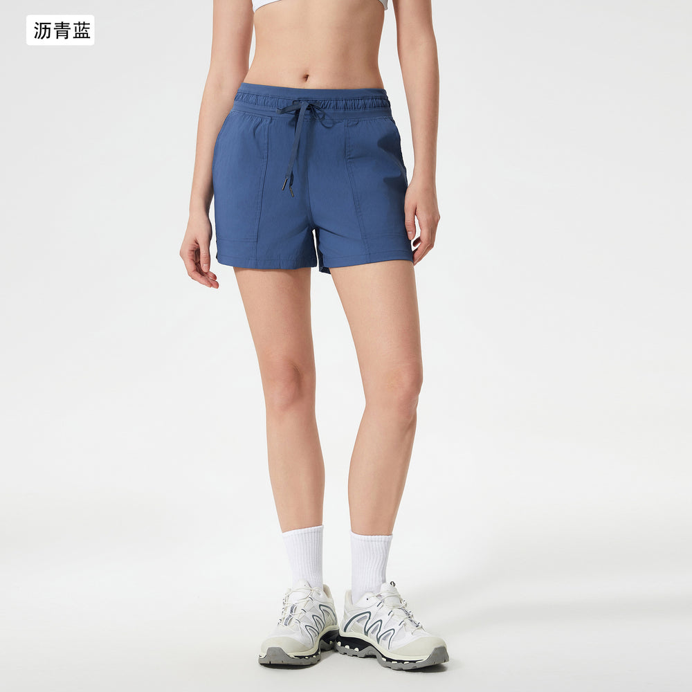 Summernew arrivalcasual sports shorts for women loose ice-feeling breathable waistband drawstring fitness yoga shorts dss069