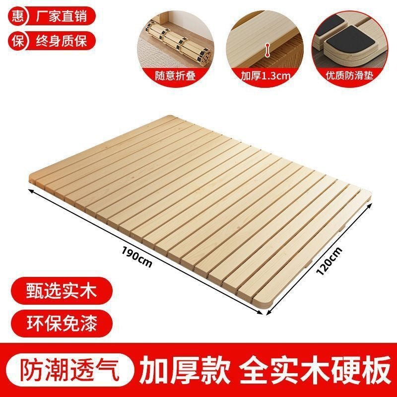 Solid wood moisture-proof frame, foldable tatami bed frame, foldable bed board, waist-protecting fir wood, breathable floor mattress